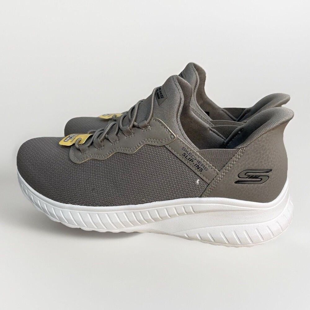SKECHERS Bobs Sport Womens Size 9 Slip Ins Sneakers Taupe Hands Free Gray New - Picture 3 of 11